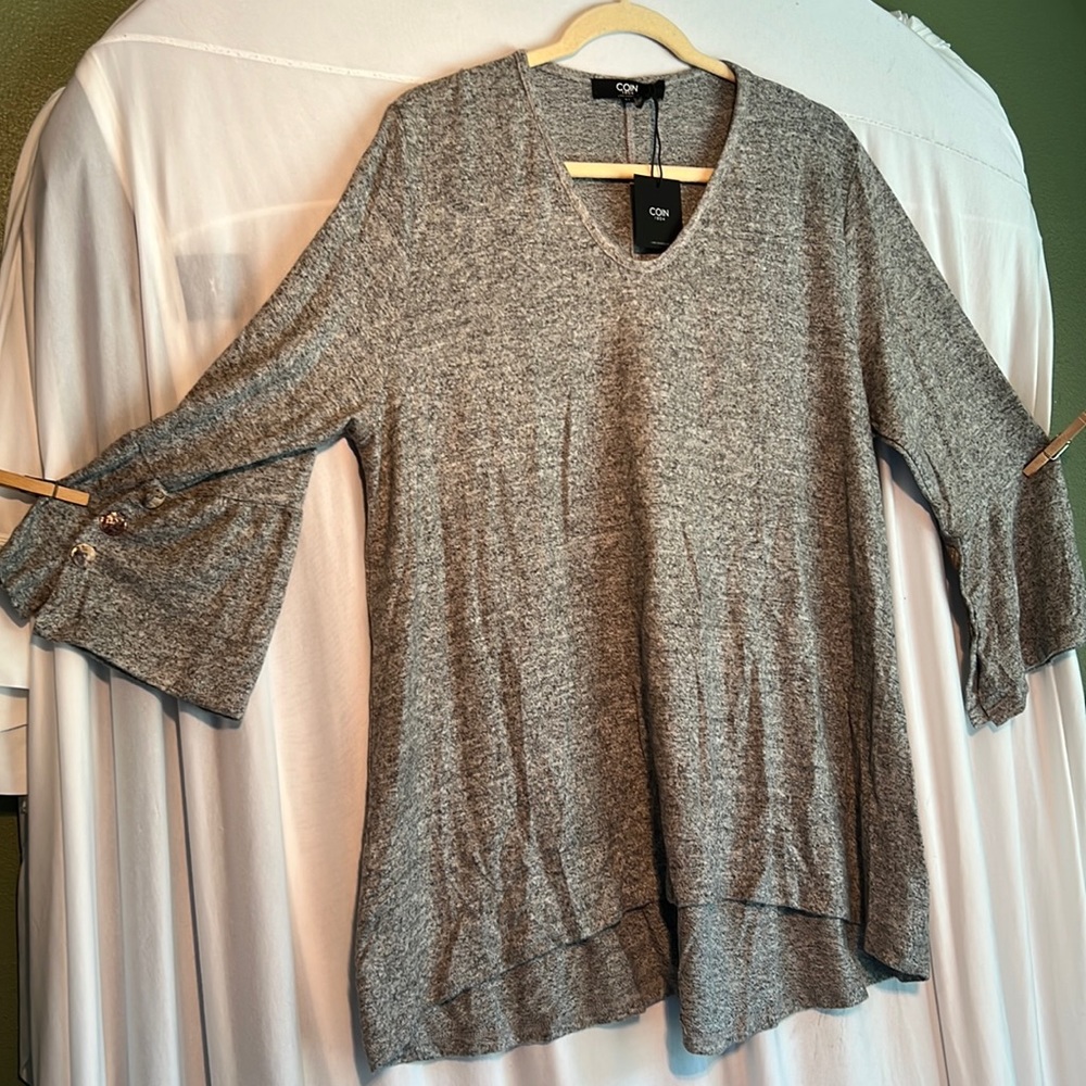 Coin 1804 Los Angeles Size 2X Tunic Gray Tee